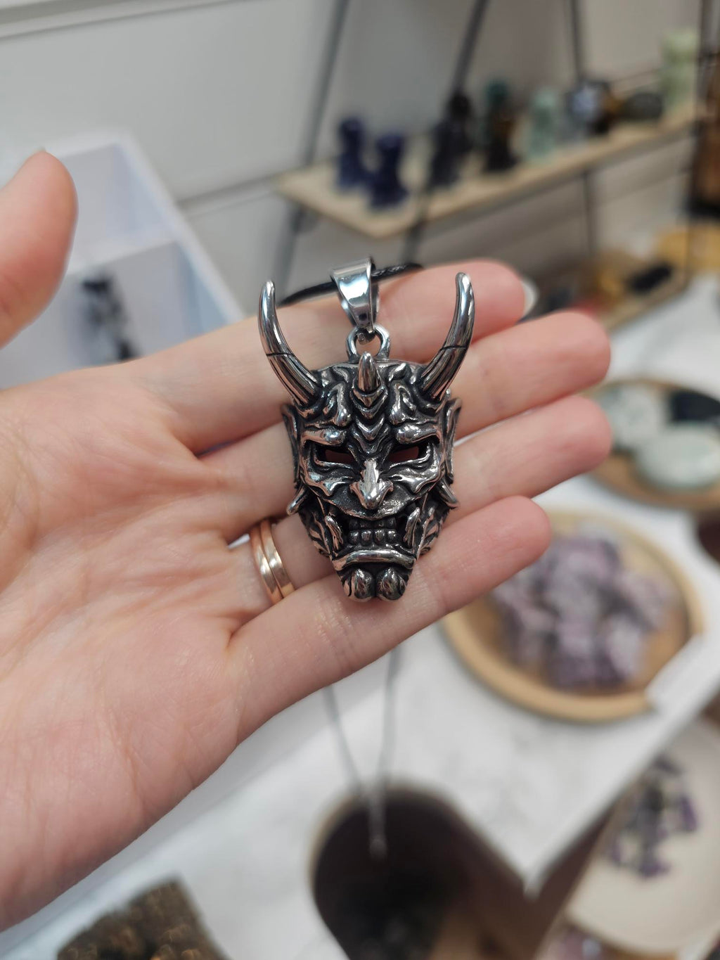Oni Mask Steel Necklaces