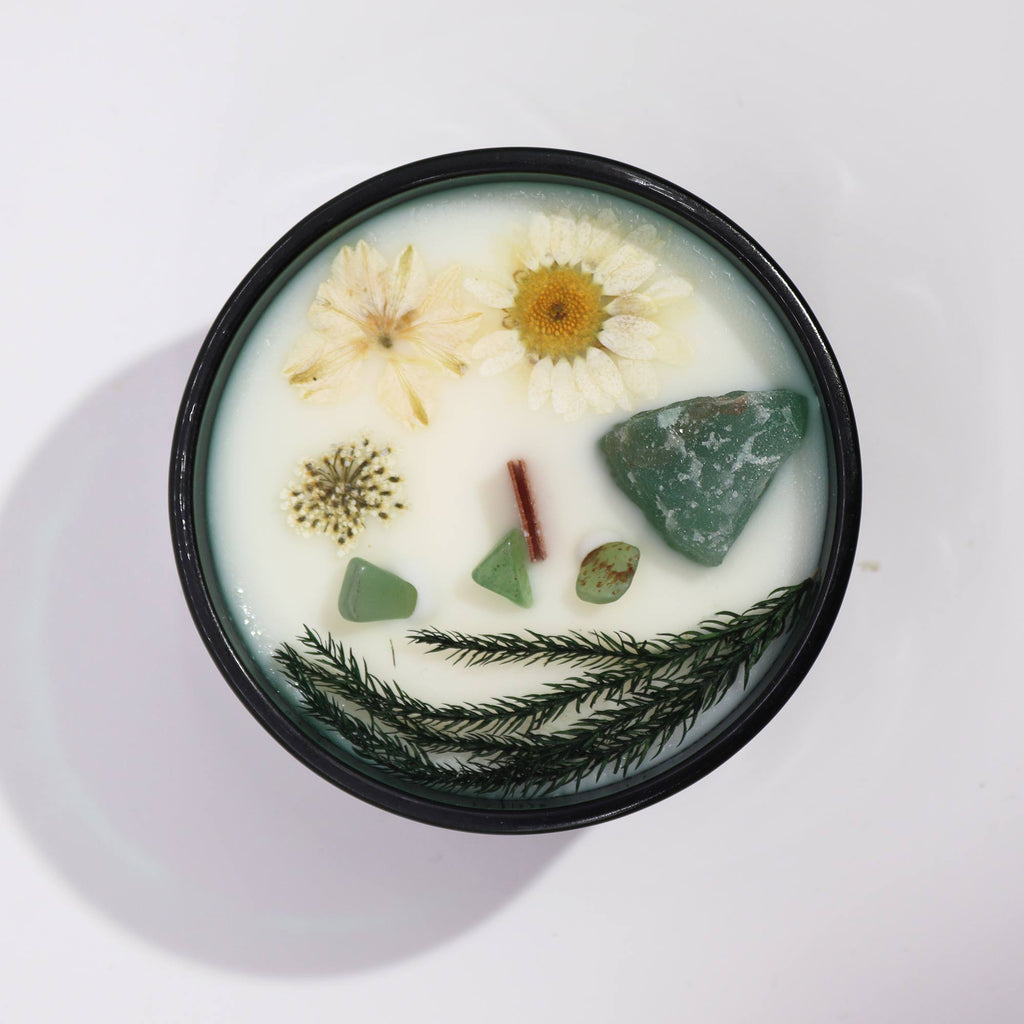 Hop Hare Crystal Magic Flower Candle - The Magician / Jade
