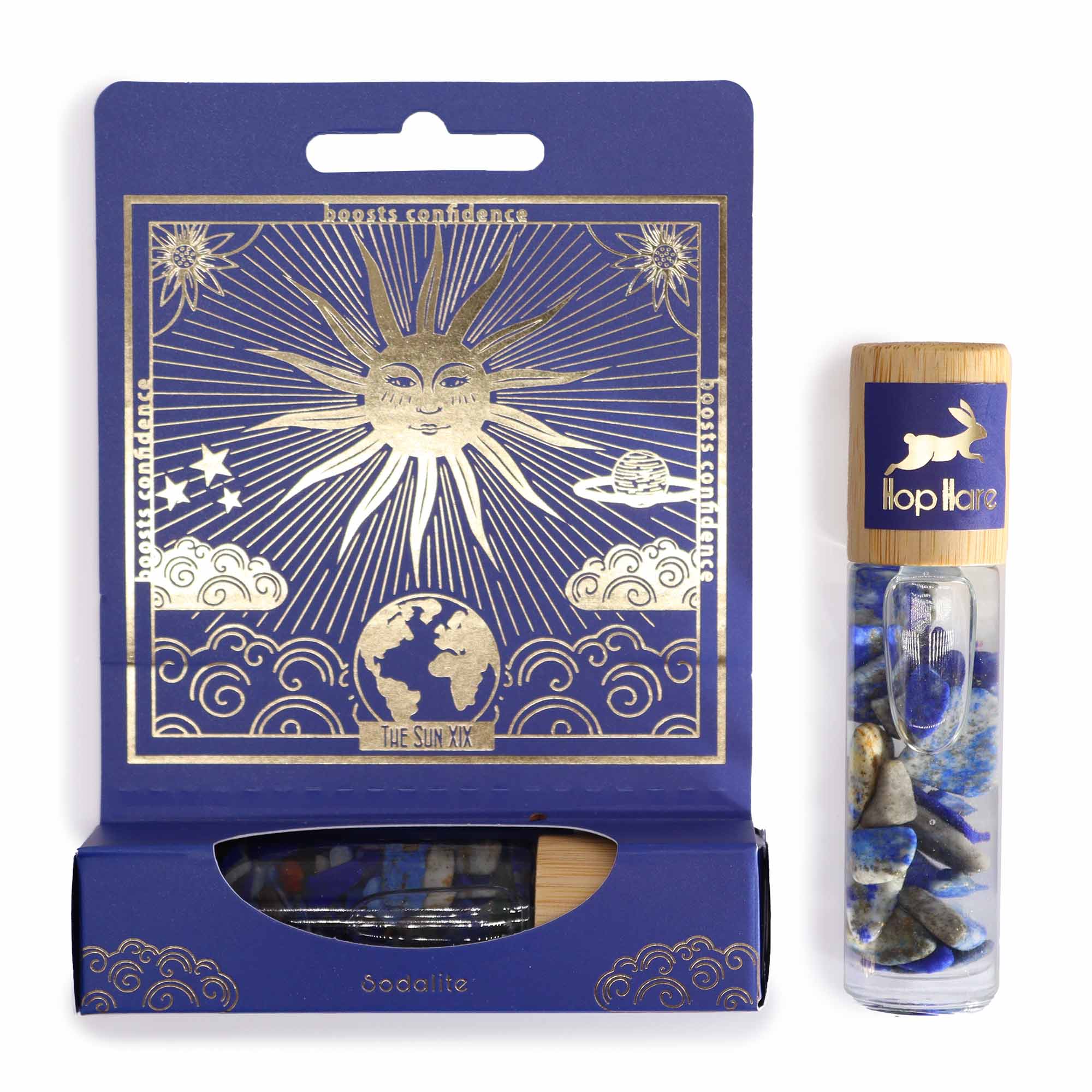 Hop Hare Essential Oil Gemstone Roll On - The Sun / Sodalite