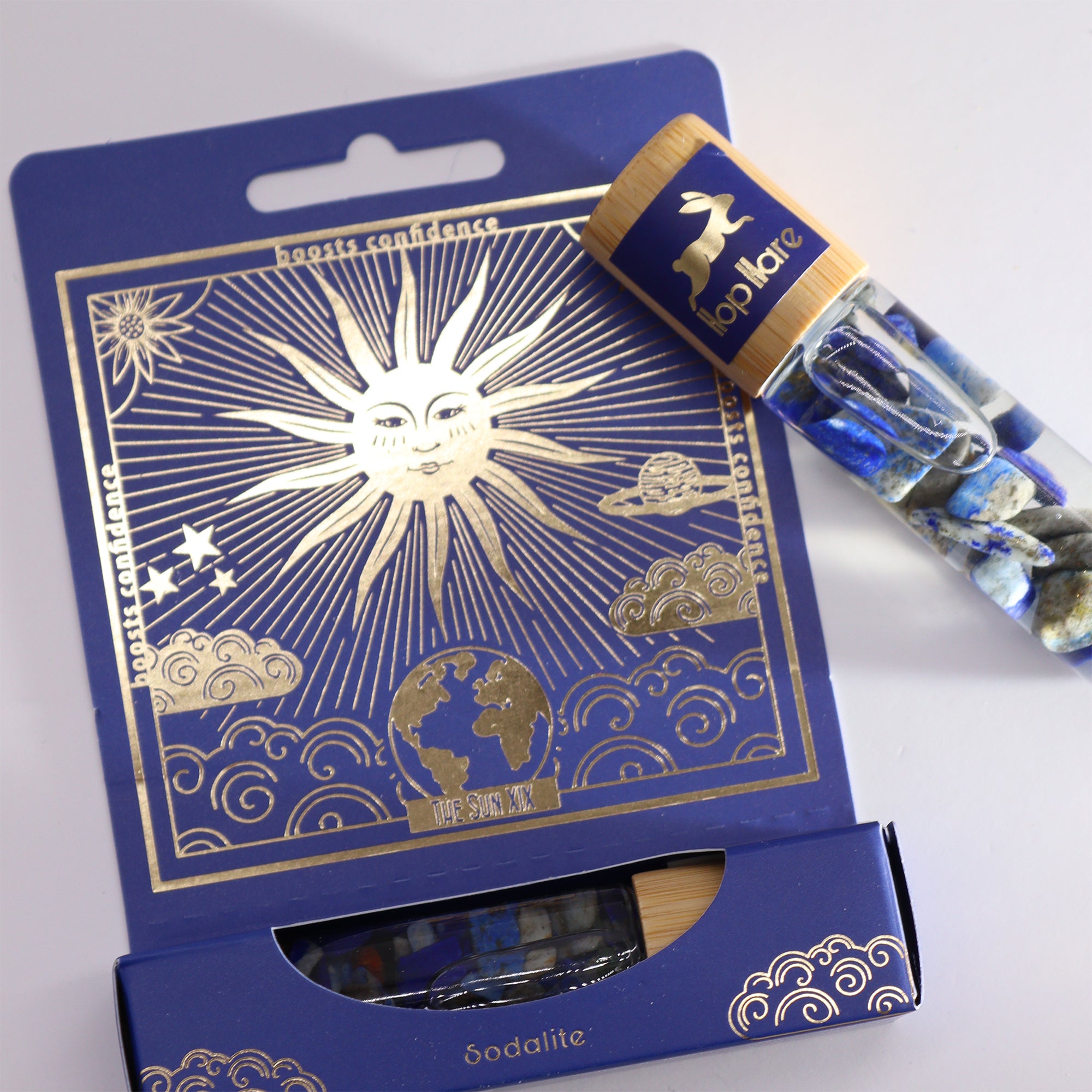 Hop Hare Essential Oil Gemstone Roll On - The Sun / Sodalite