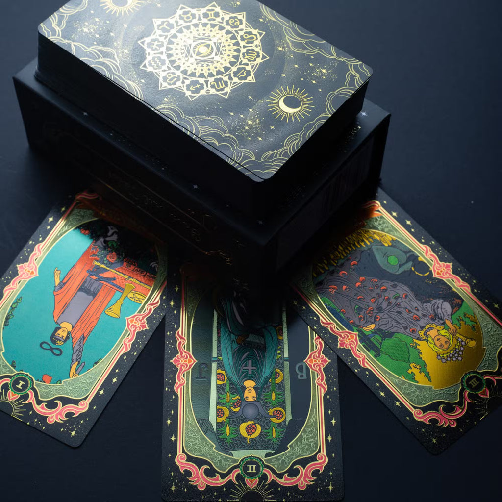 Gold Foil Colour Tarot Card Set - With Booklet
