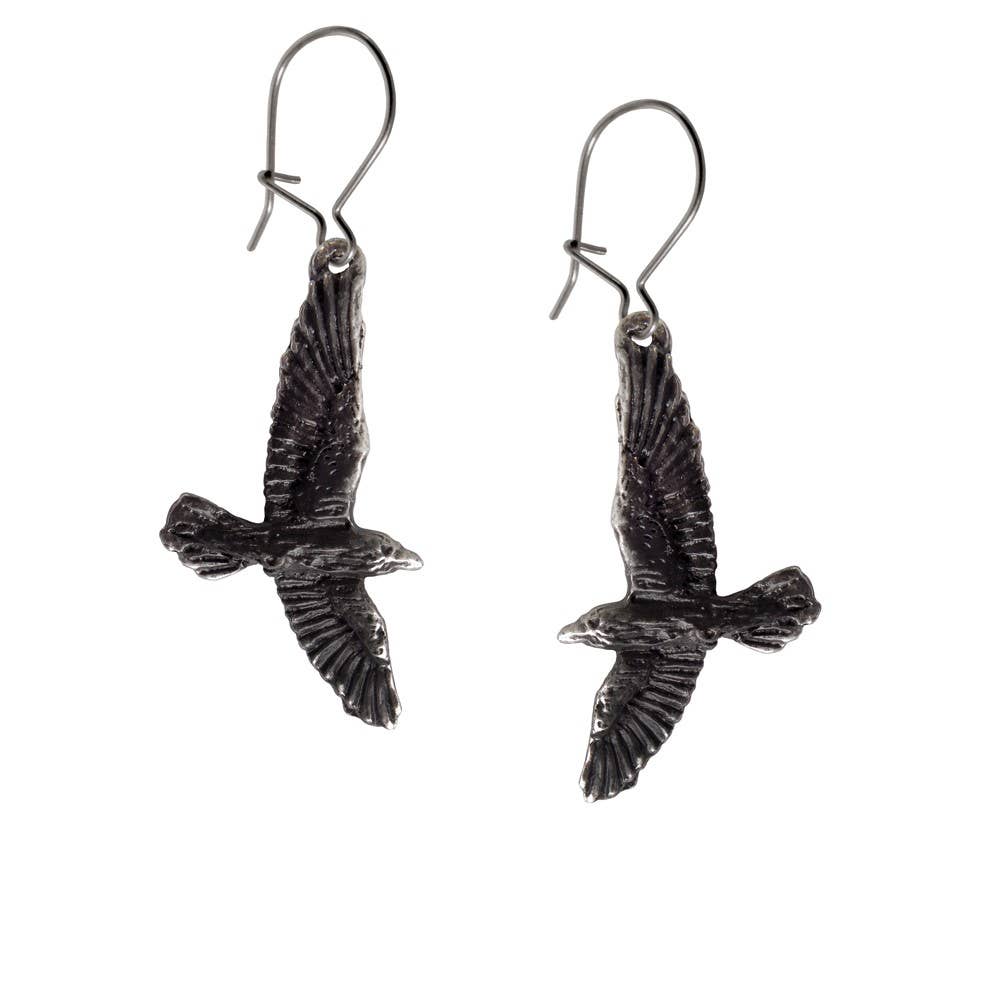 Black Raven Earrings