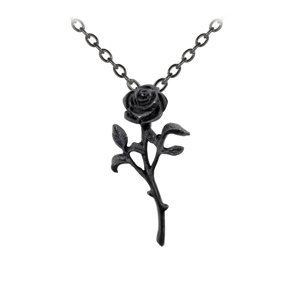 The Romance of The Black Rose Necklace