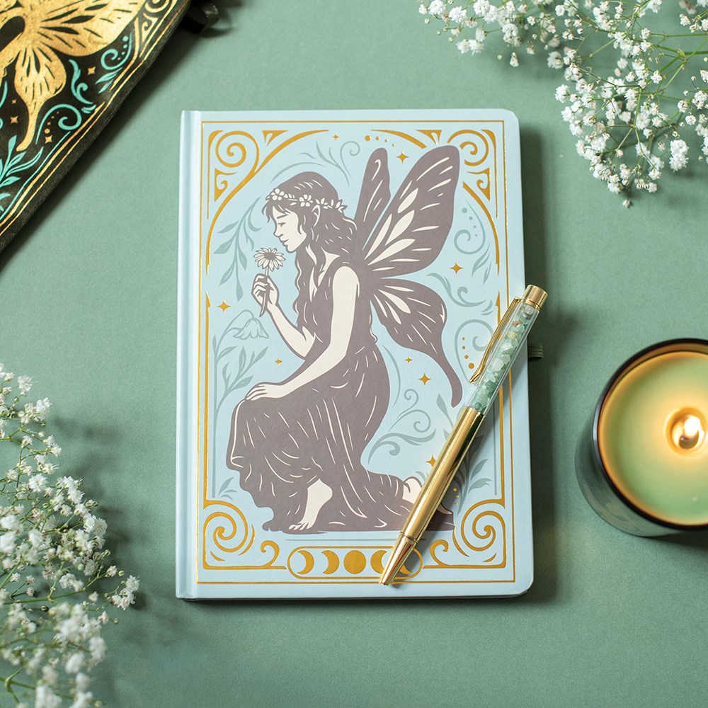 Fairy Tales Notebook with Aventurine Crystal Pen
