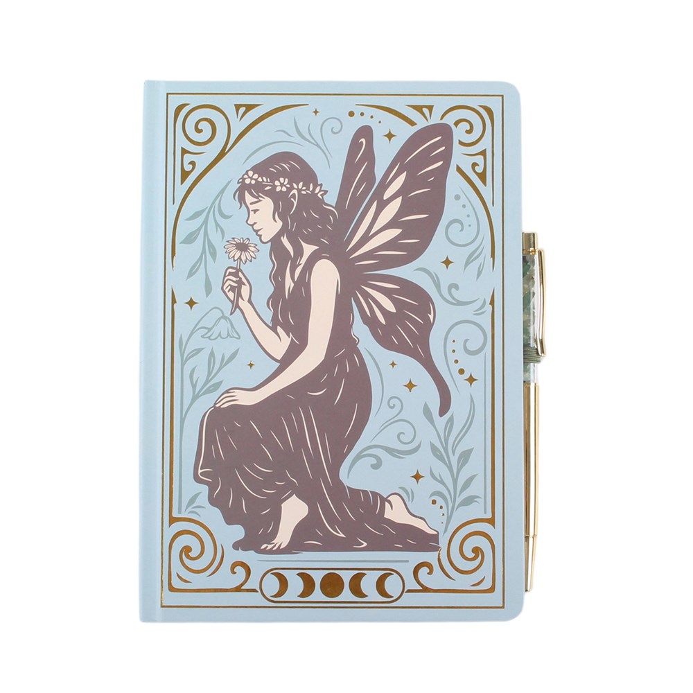 Fairy Tales Notebook with Aventurine Crystal Pen
