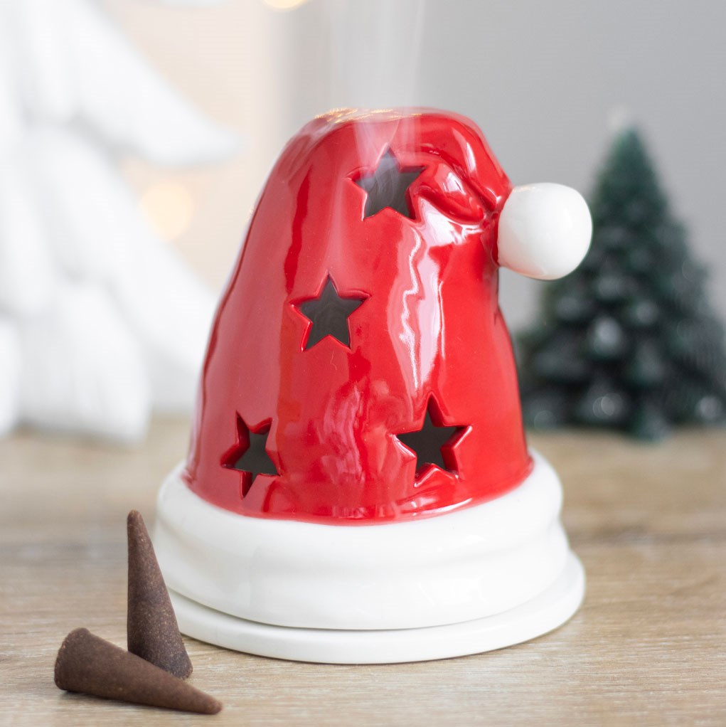 Santa Hat Tealight Holder & Incense Cone Burner