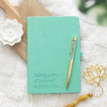Wellness Journal with Aventurine Crystal Pen