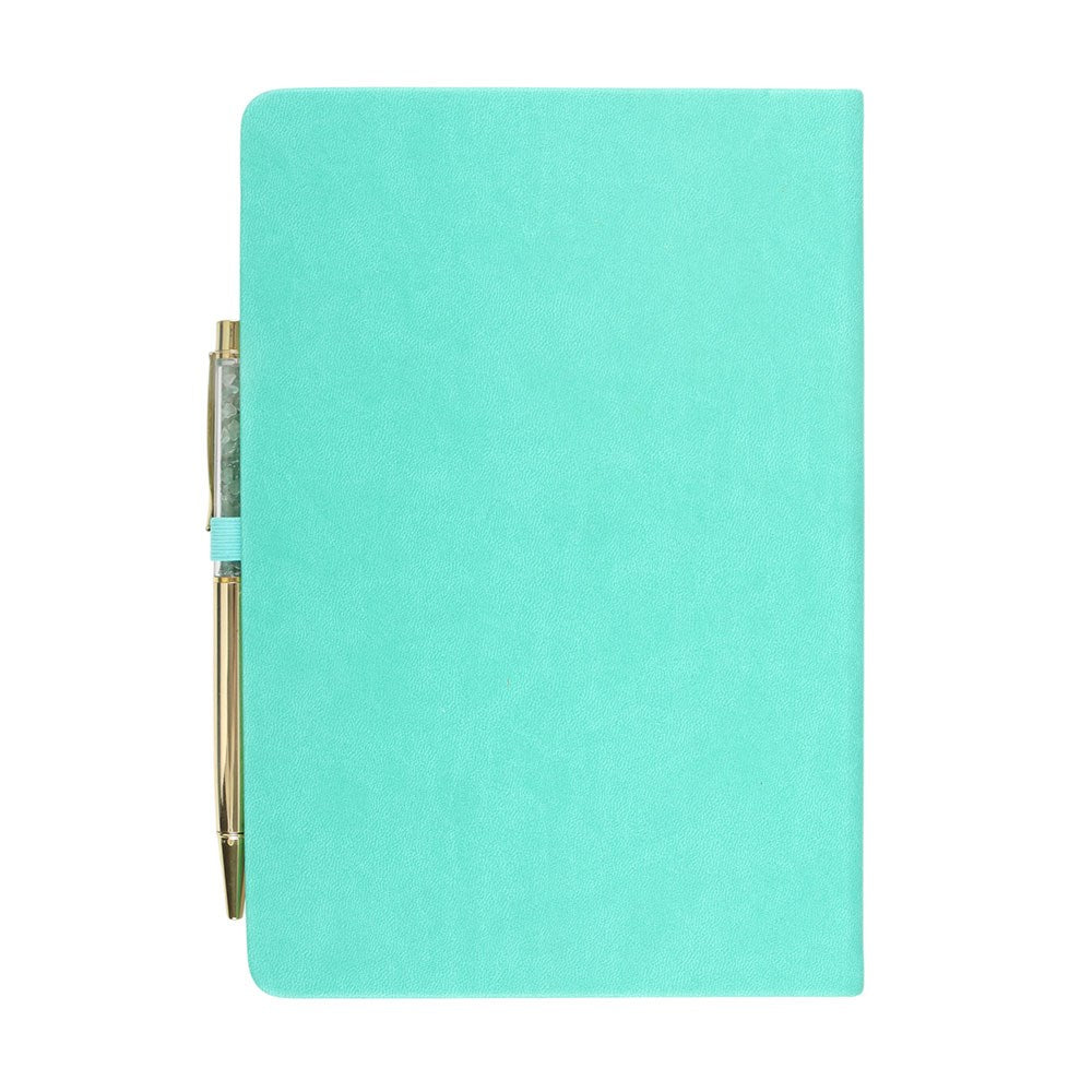 Wellness Journal with Aventurine Crystal Pen