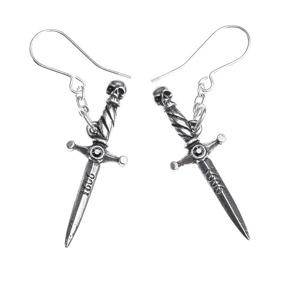 Hand Of Macbeth Dagger Earrings
