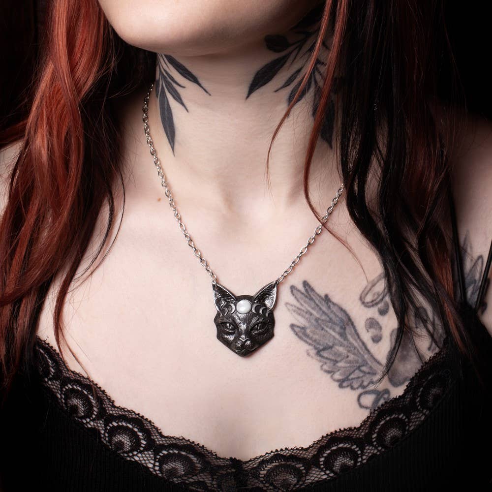 Mystic Moon Cat Necklace