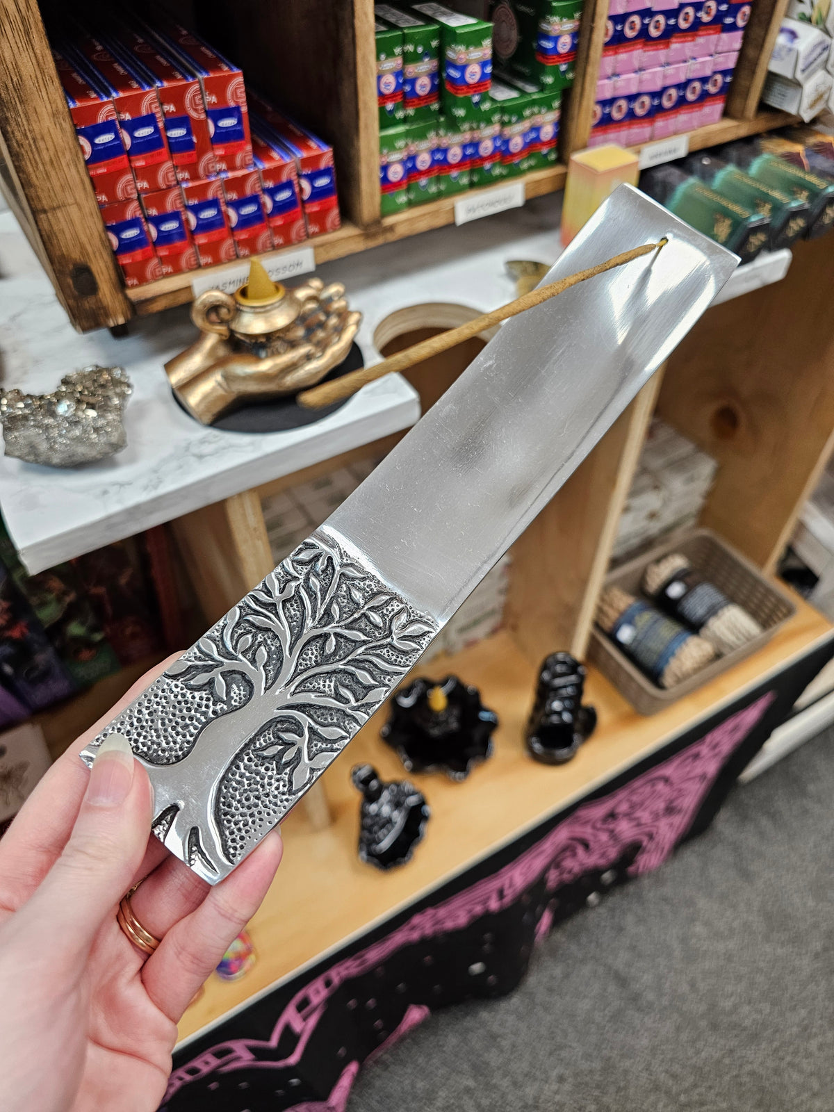 Silver Tree Of Life Incense Holder