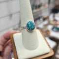 Amazonite 925 Silver Crystal Ring - Size Q