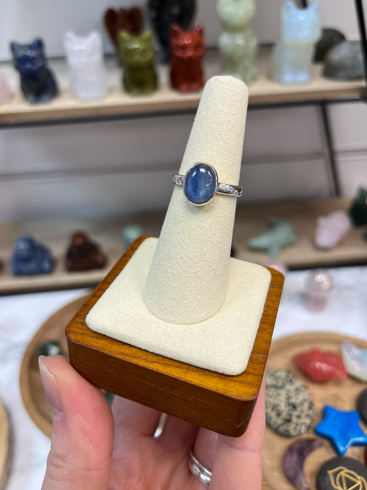 Kyanite 925 Silver Ring - Size 6 /L