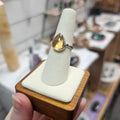Citrine 925 Silver Crystal Ring - Size O