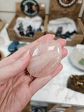 Rose Quartz Crystal Palm Stone