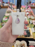 Pink Moonstone 925 Silver Crystal Pendant