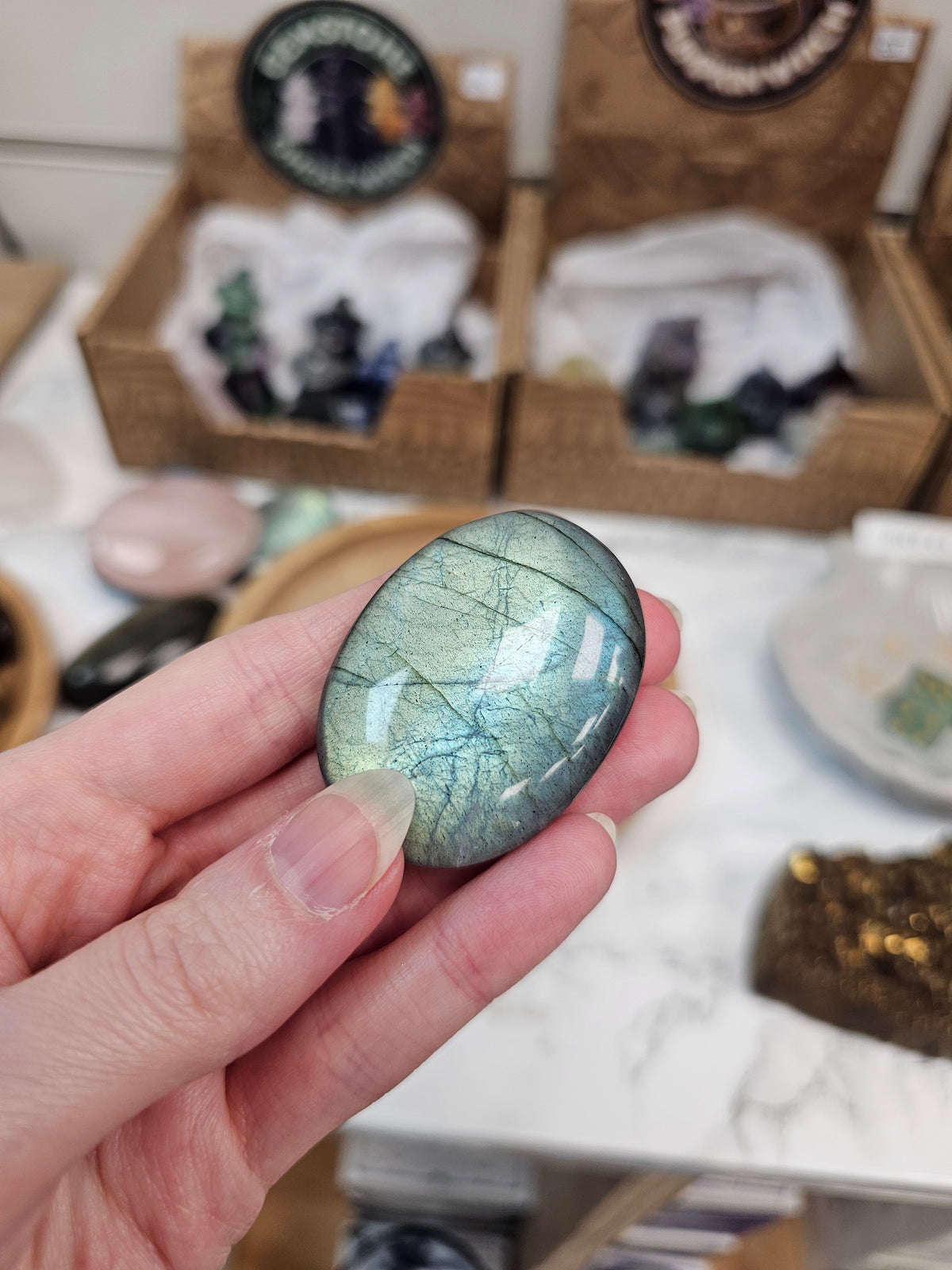 Labradorite Crystal Thumb Stone