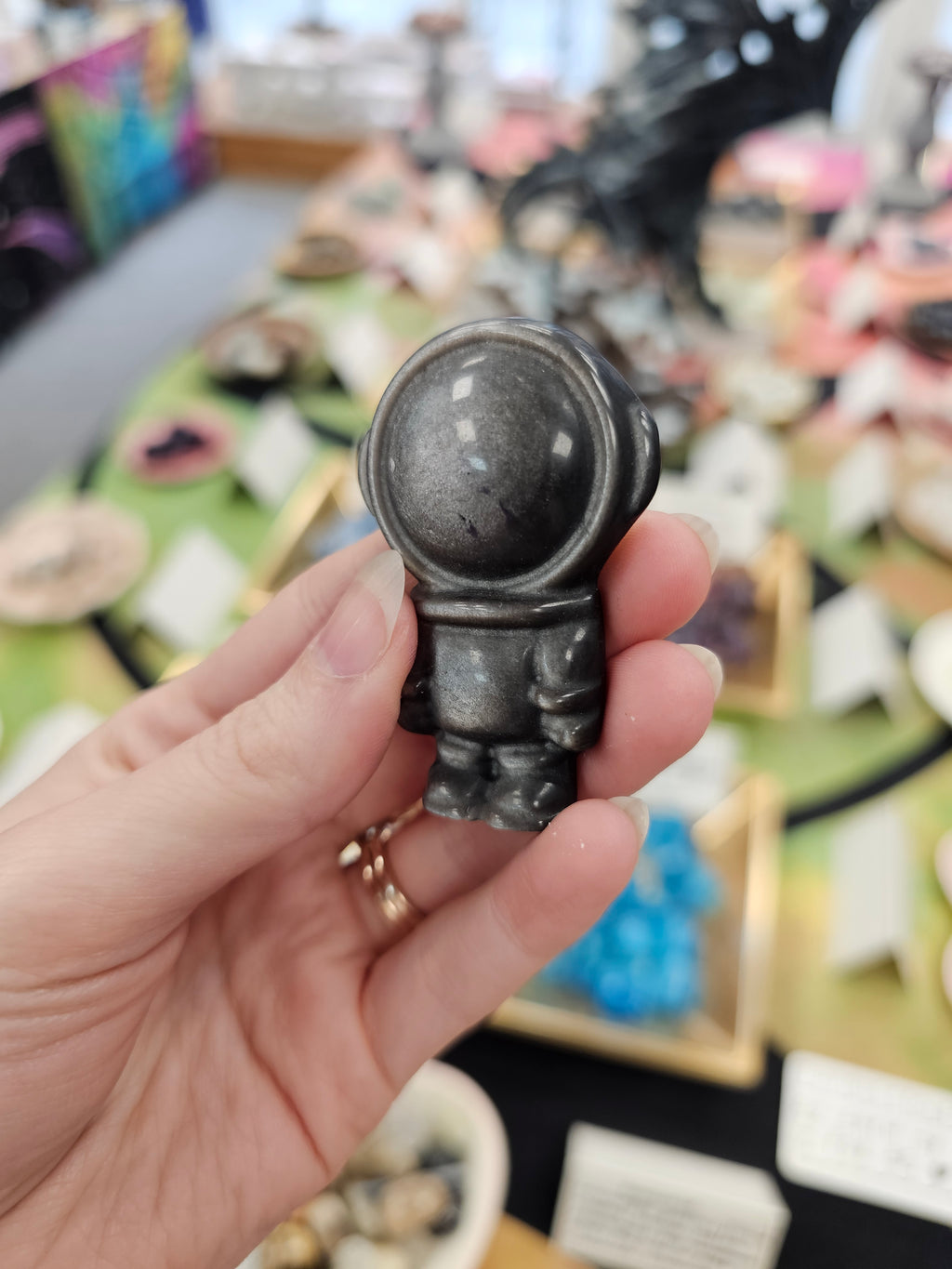 Silver Sheen Obsidian Spaceman Crystal