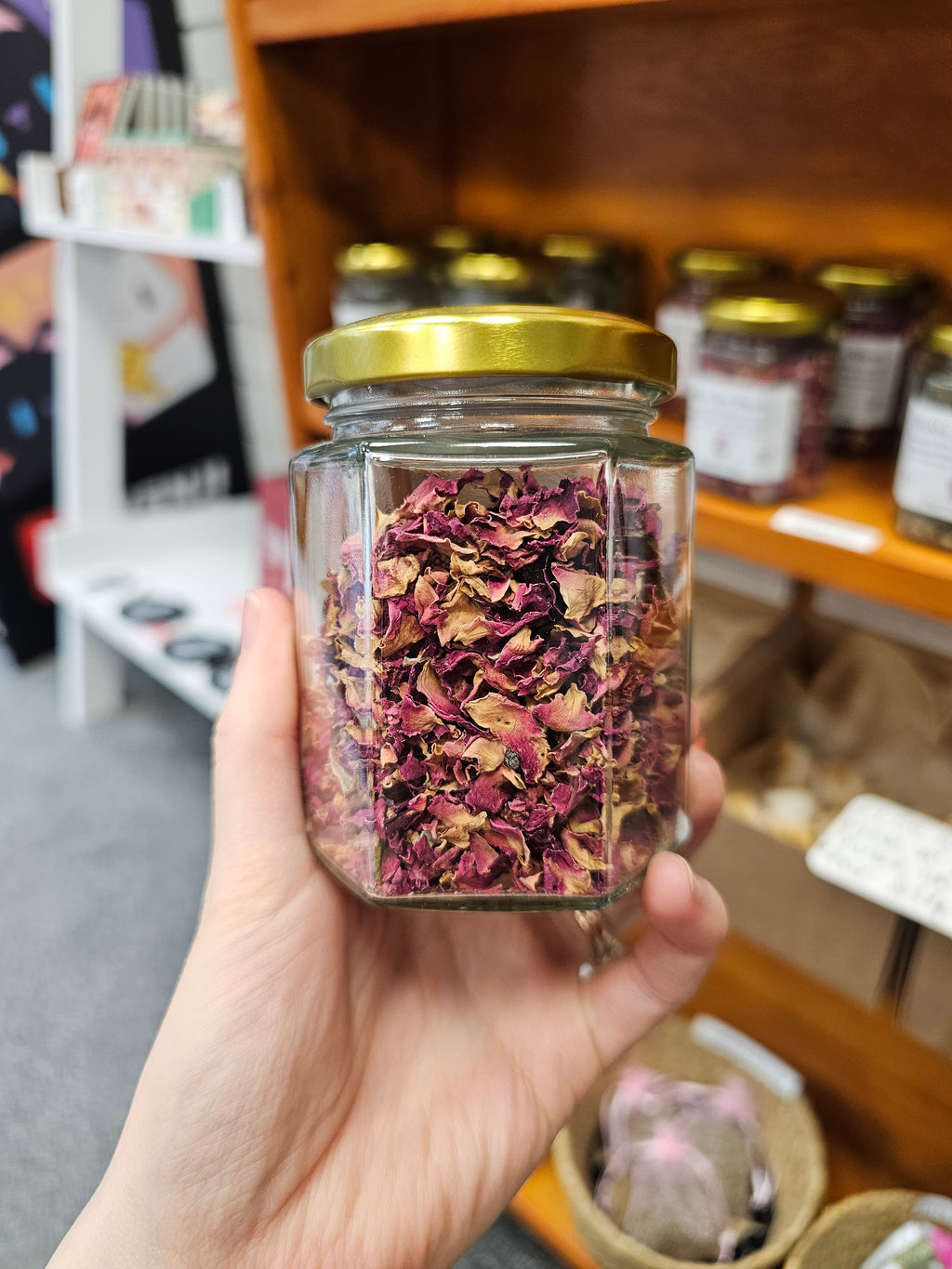 Rose Petals Herb Jar