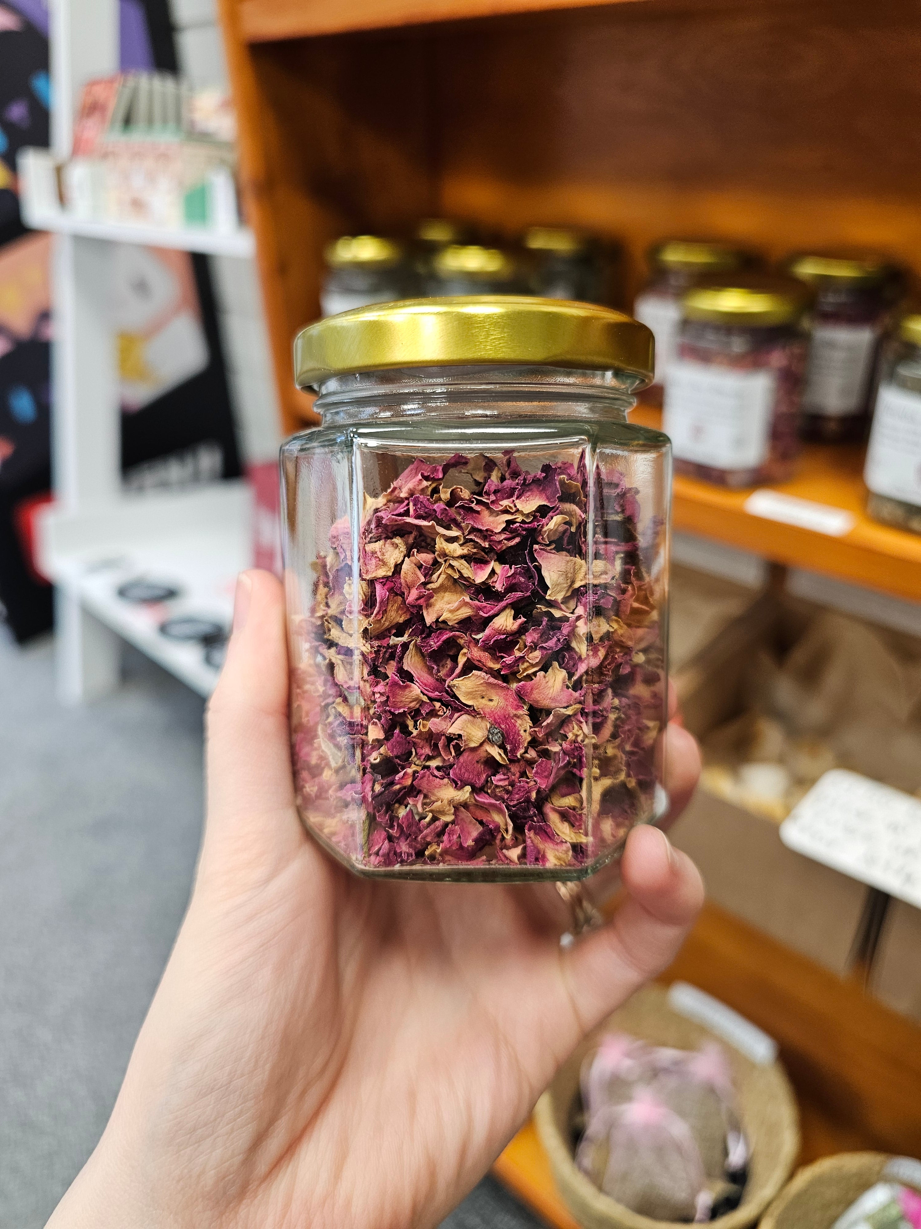 Rose Petals Herb Jar