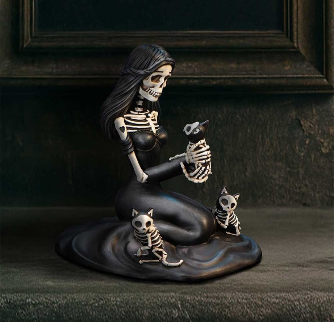 Eternal Affection Ornament - Skeleton Cats