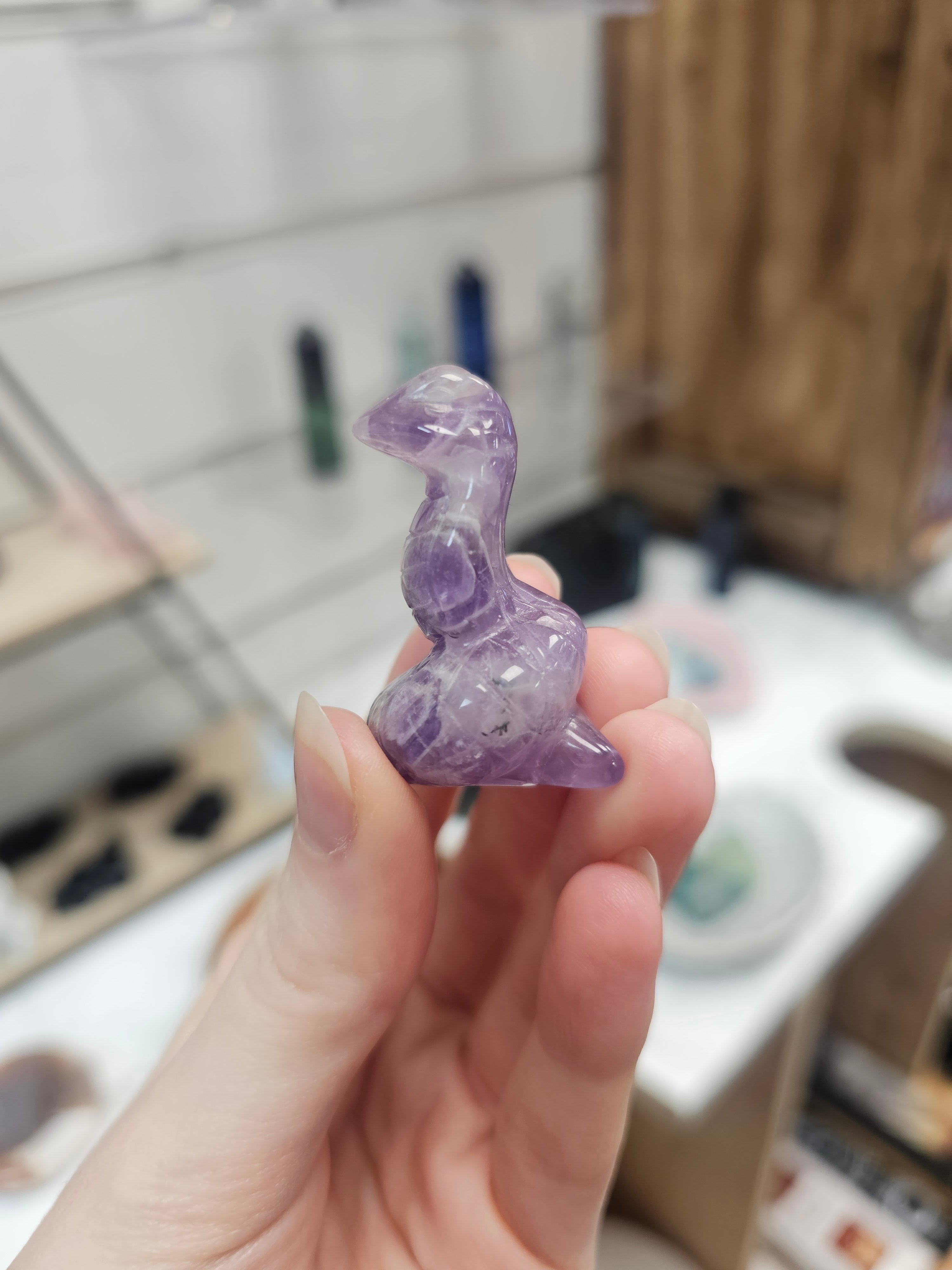 Amethyst Snake Carving