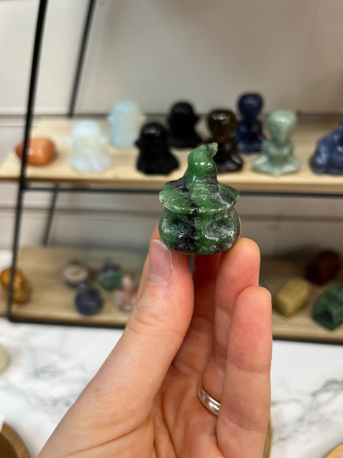 Pumpkin Witch Crystal Carving