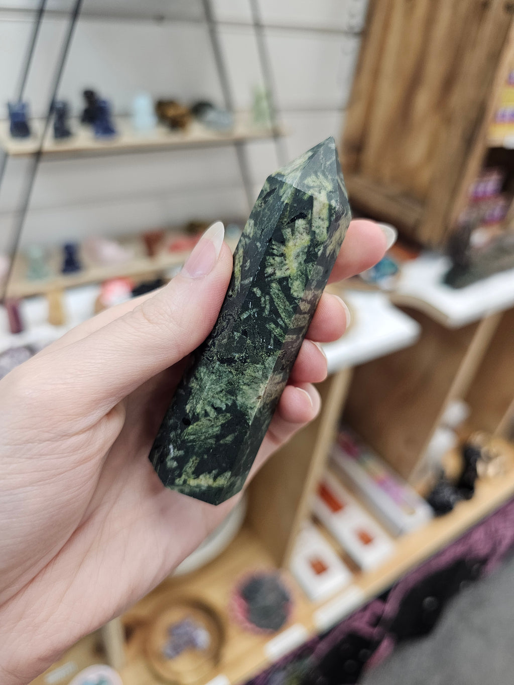 Chinese Writing Stone Crystal Tower