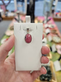 Rhodonite 925 Silver Crystal Pendant