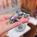 Bismuth Fish Crystal Carving