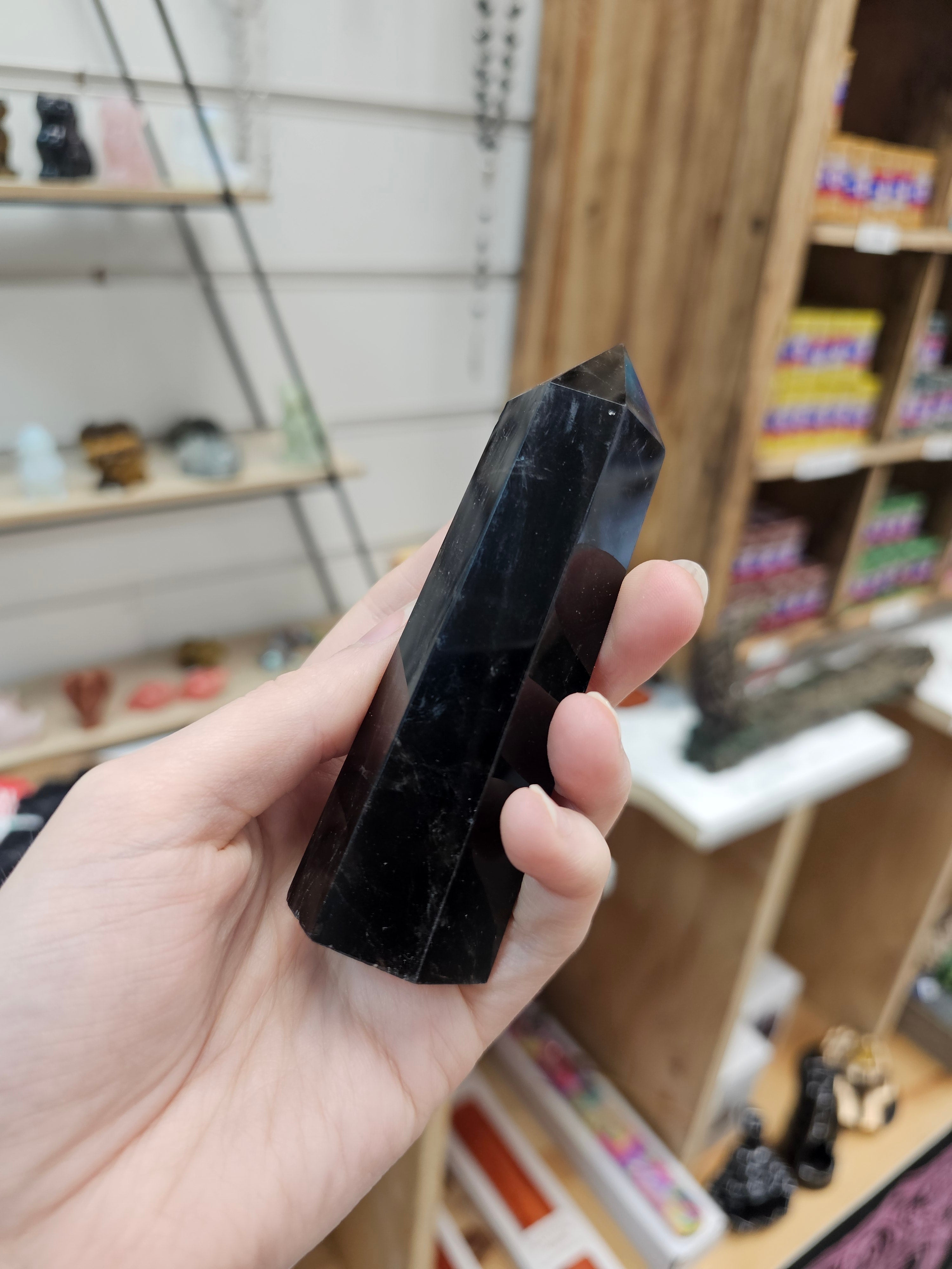 Black Moonstone Crystal Tower