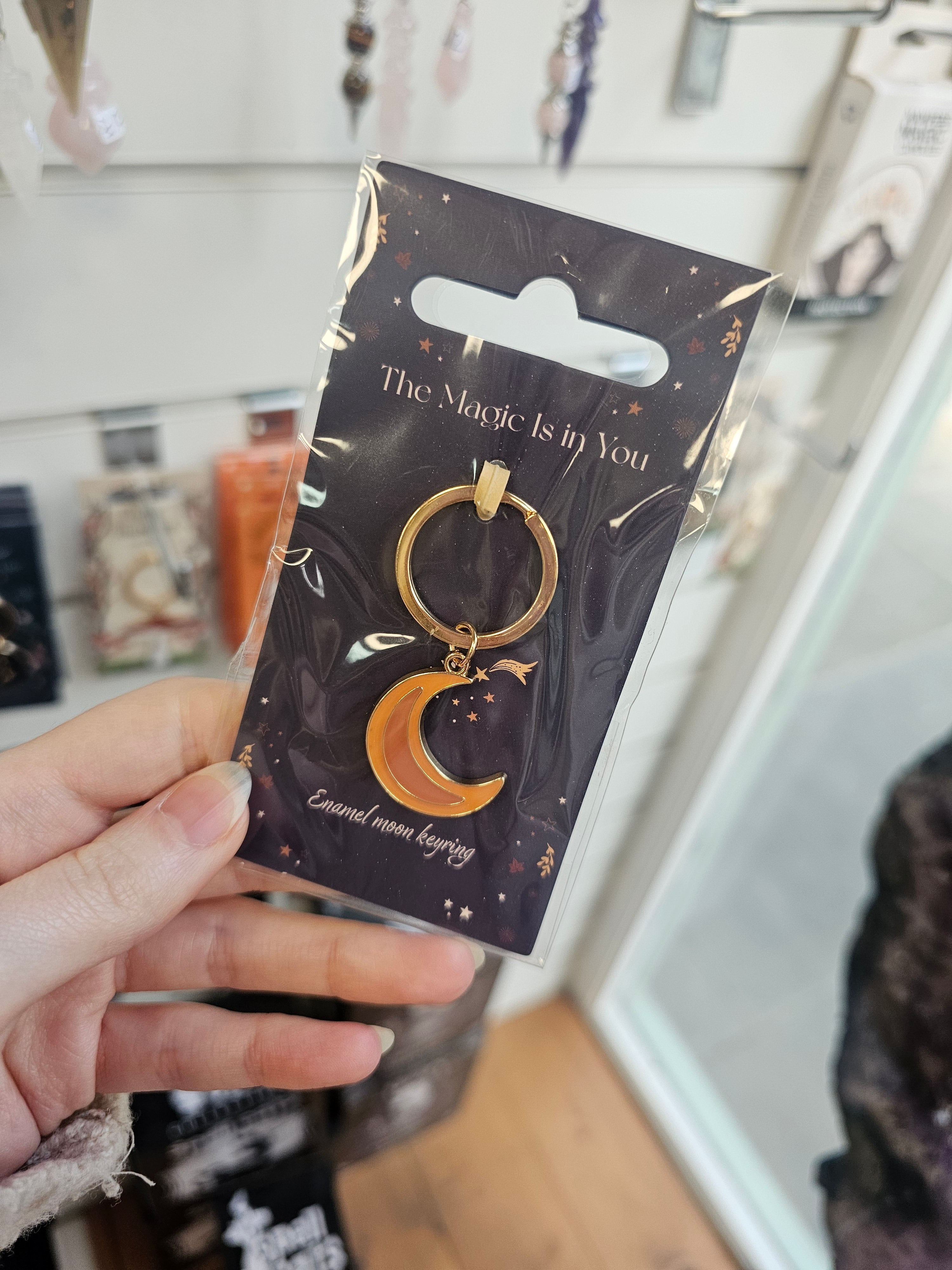 Magic Moon Enamel Keyring