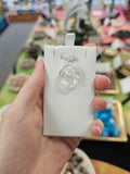 Angel Aura Quartz Crystal 925 Silver Raw Pendant