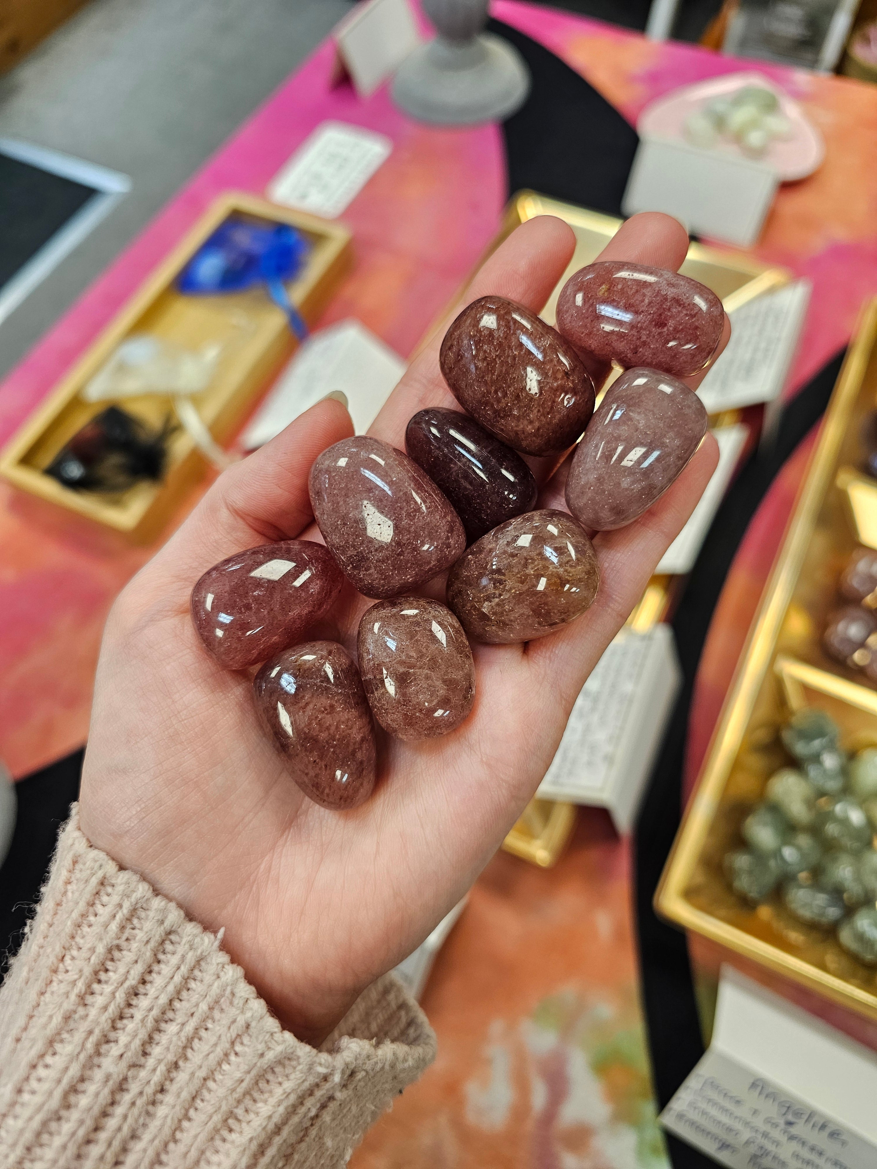Strawberry Quartz Crystal Tumblestone