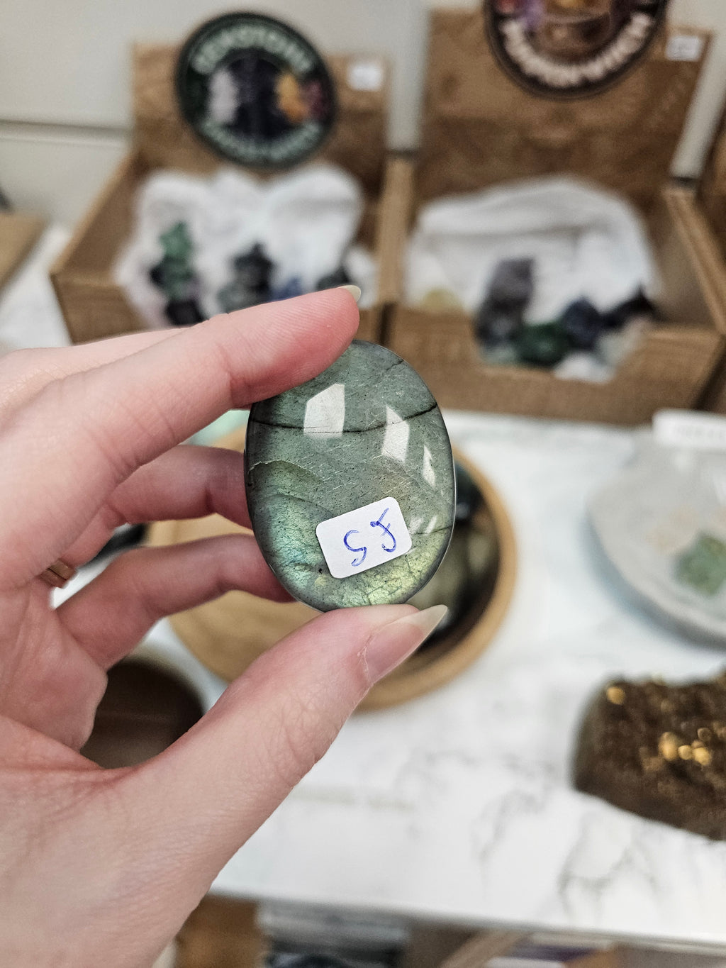 Labradorite Crystal Thumb Stone