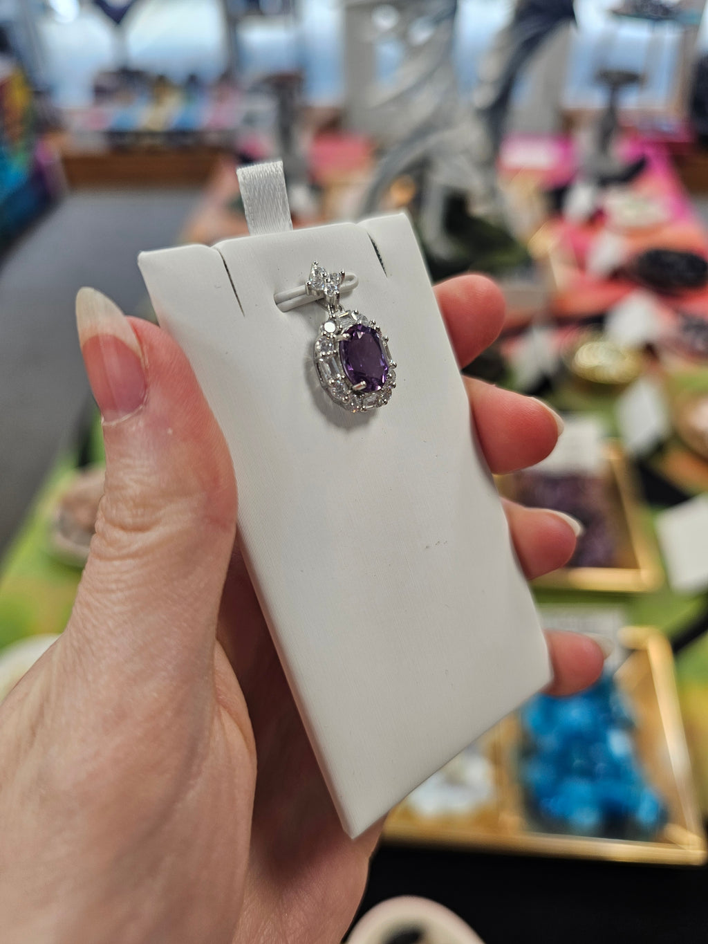Amethyst Crystal 925 Silver Pendant