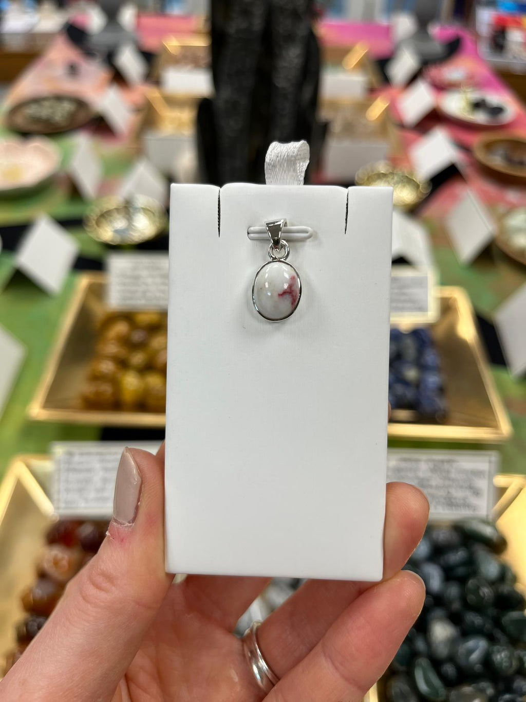 Cinnabrite 925 Silver Crystal Pendant
