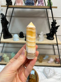 Orange Calcite Crystal Tower