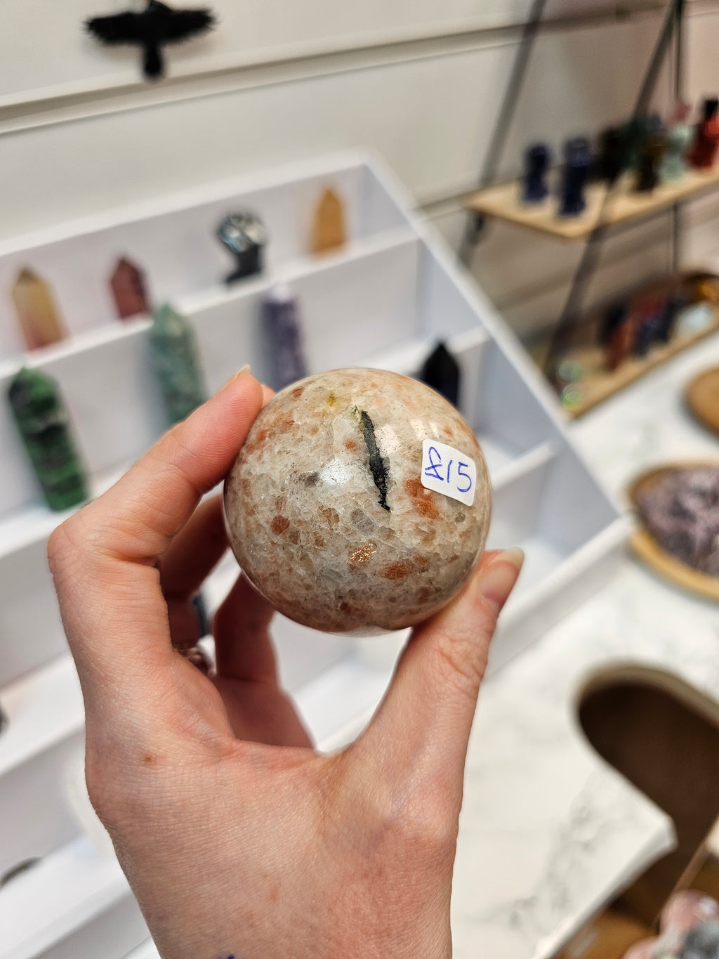 Sunstone Crystal Sphere With Stand