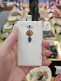 Sunstone & Labradorite 925 Silver Crystal Pendant