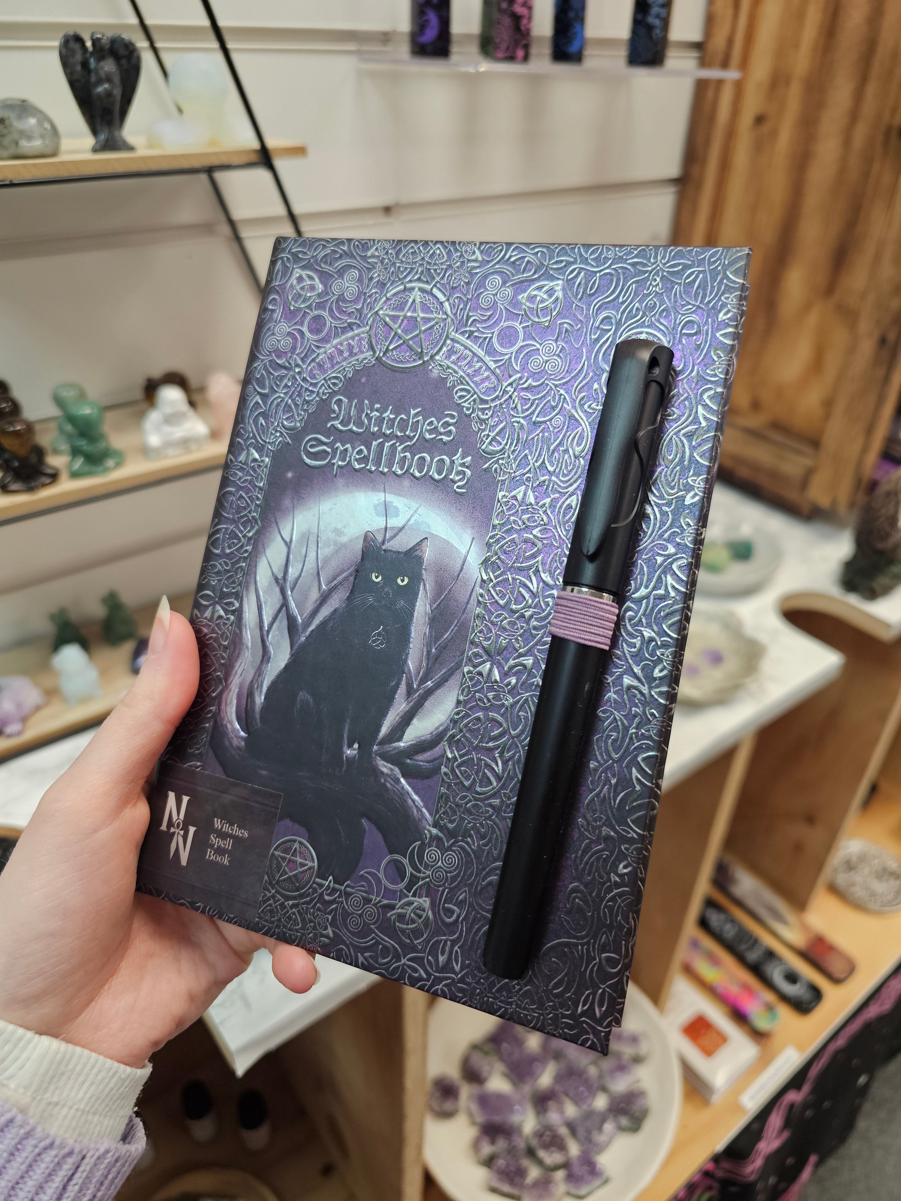 Witches Spellbook Cat & Pen Journal