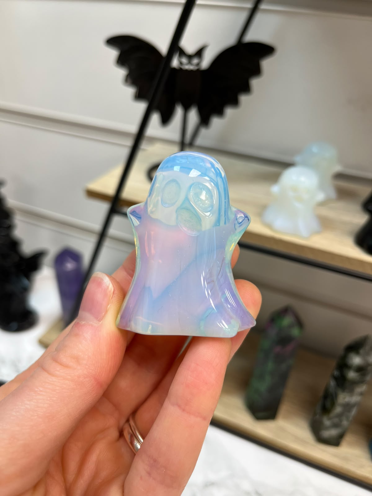 Opalite Ghost Crystal Carving