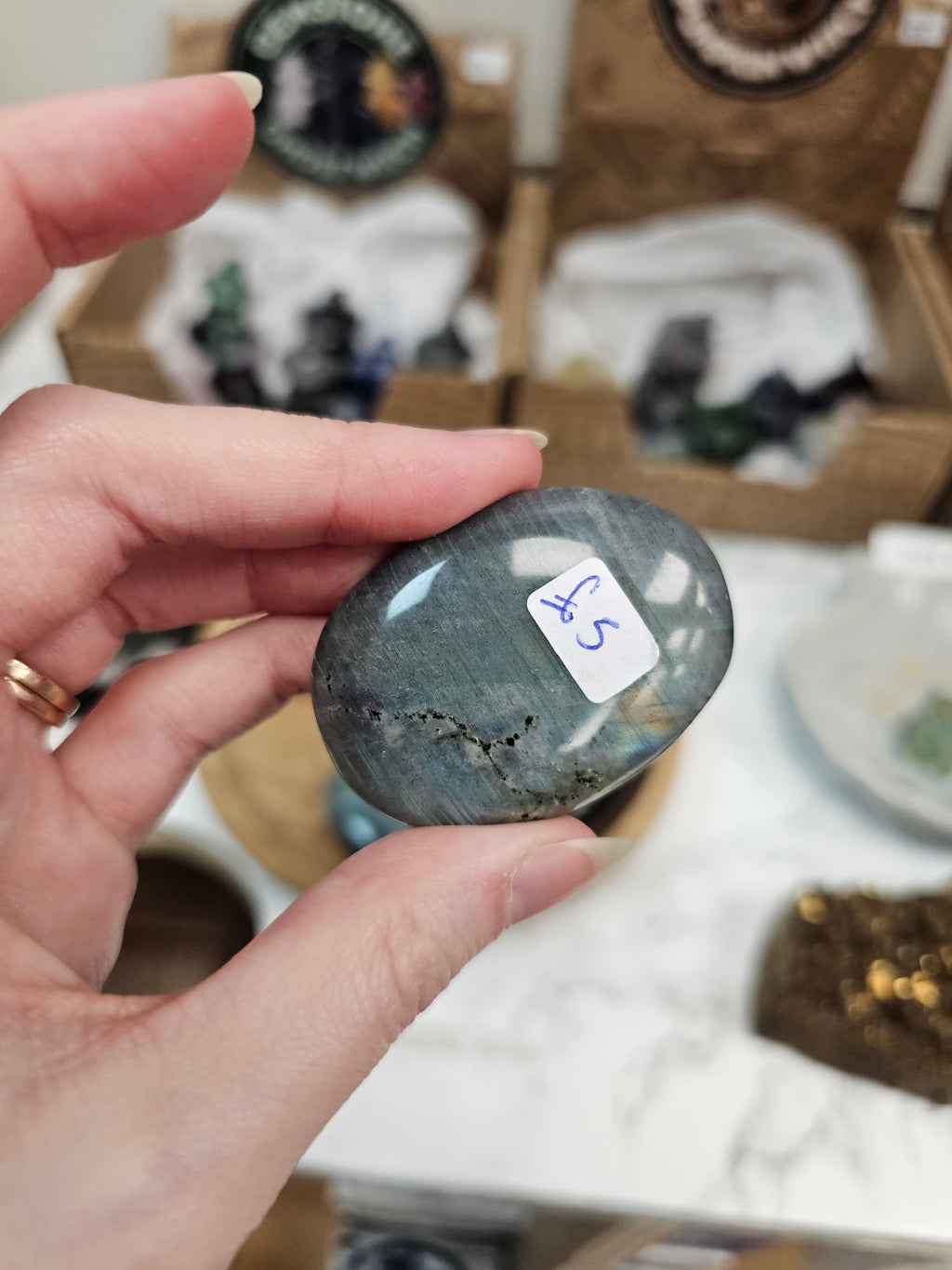 Labradorite Crystal Thumb Stone
