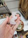 Rose Quartz Crystal Horse Carving