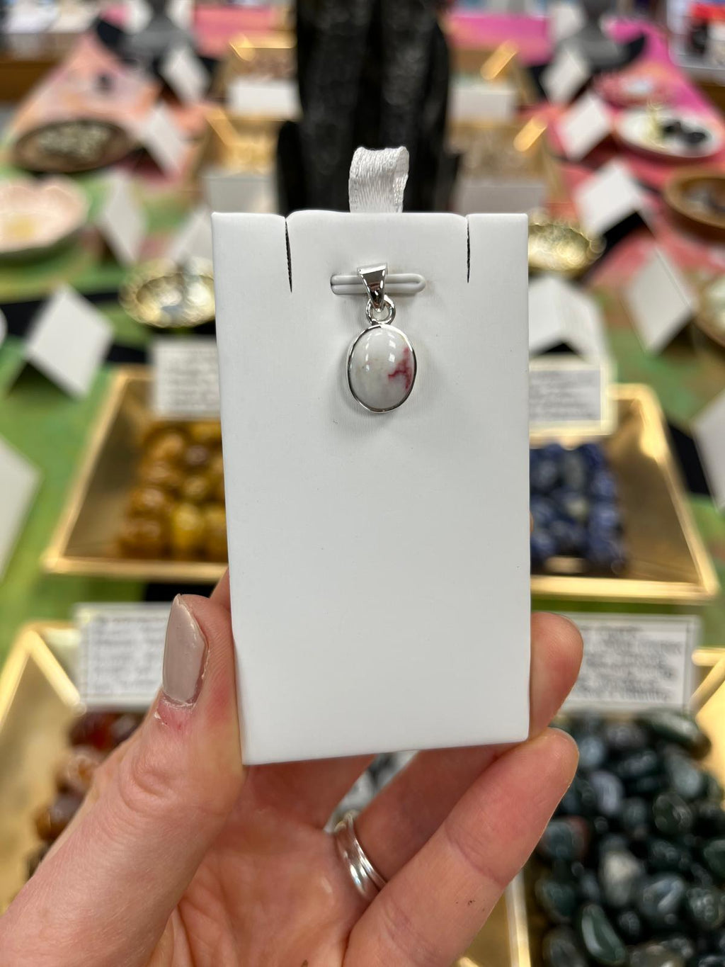 Cinnabrite 925 Silver Crystal Pendant