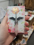 Rose Quartz Wings Crystal Necklace