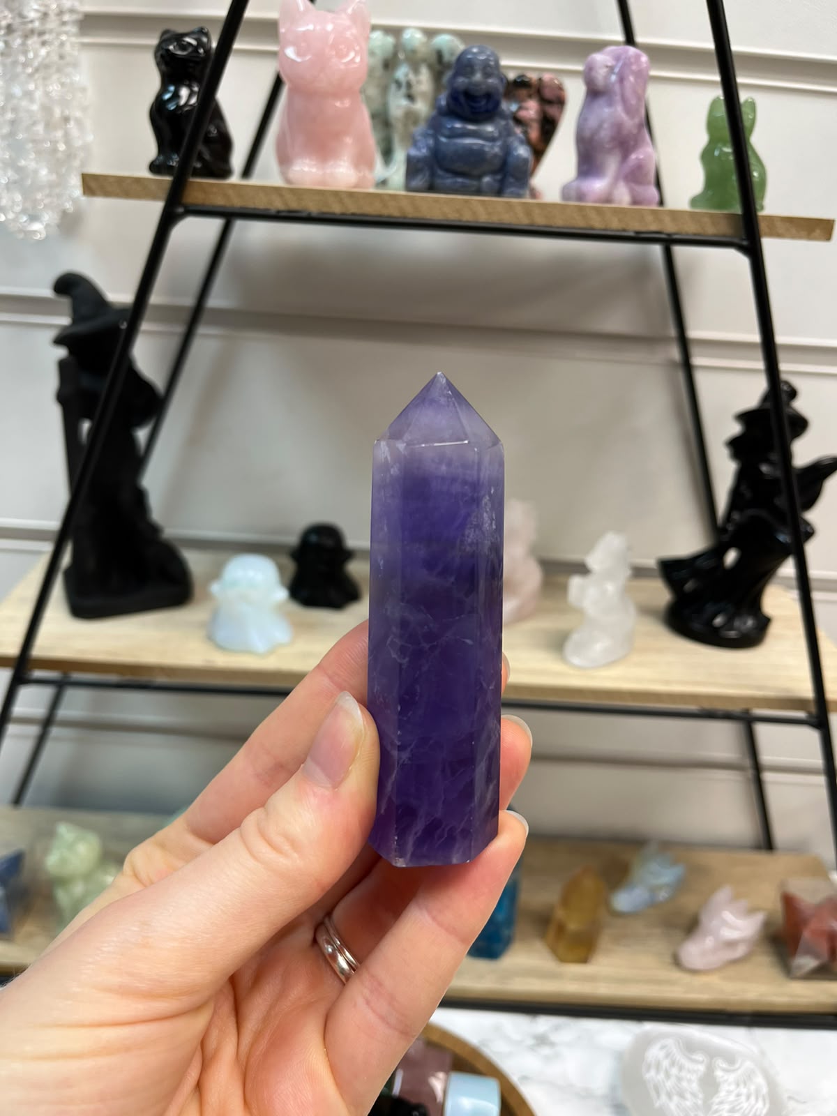 Purple Fluorite Crystal Tower