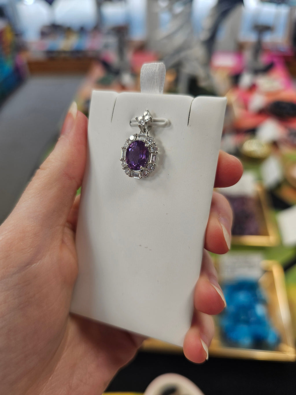 Amethyst Crystal 925 Silver Pendant