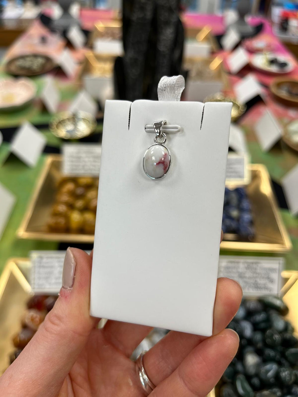 Cinnabrite 925 Silver Crystal Pendant