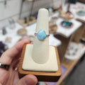 Larimar 925 Silver Crystal Ring - Size O